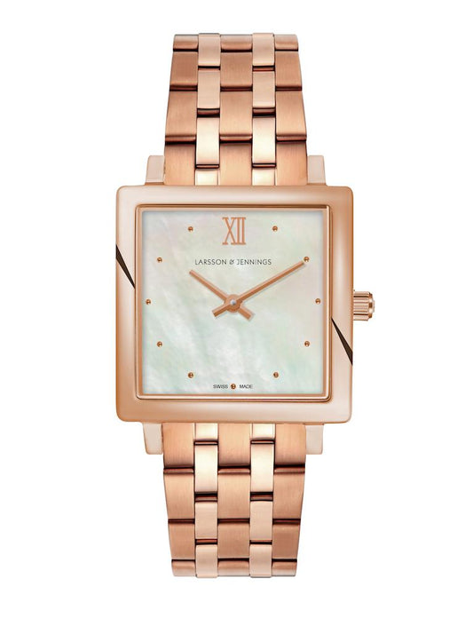 Bernadotte Norse Vasa Link 34mm Rose Gold Pearl
