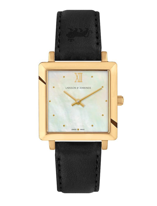 Bernadotte Norse Leather 34mm Gold Pearl