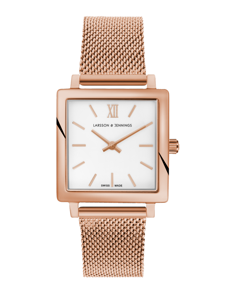 Lj Classic Norse Milanese 34mm Rose Gold White