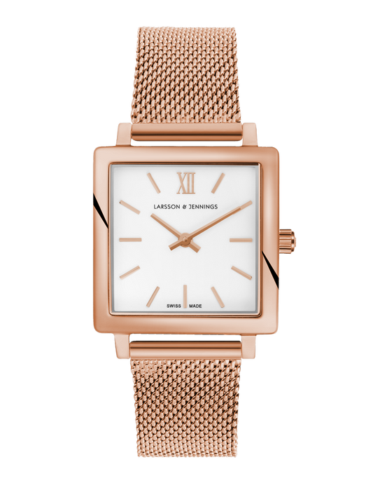 Lj Classic Norse Milanese 34mm Rose Gold White