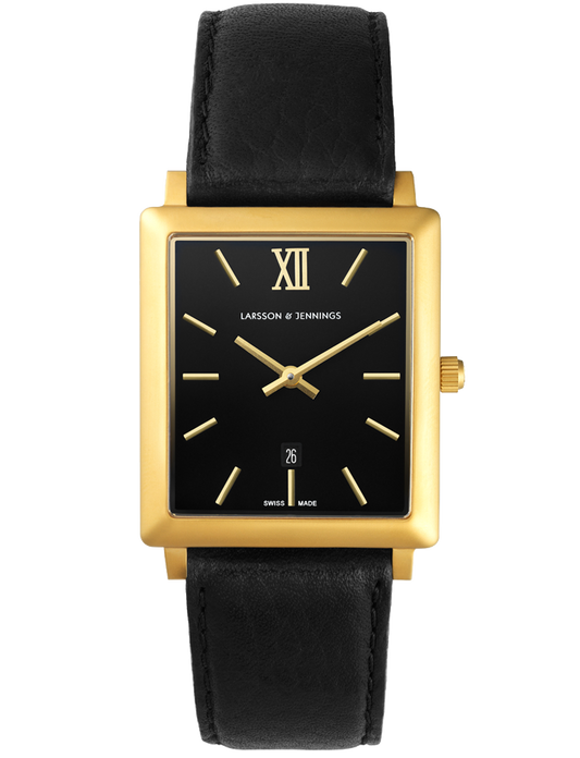 Lj Classic Norse Leather 40mm Gold Black