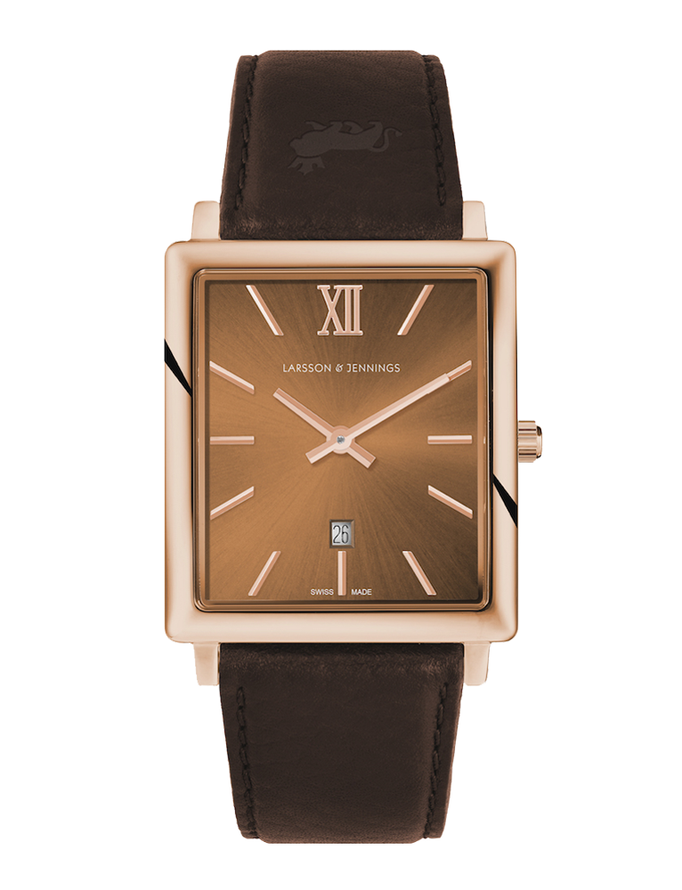Solaris Norse Leather 40mm Rose Gold Black