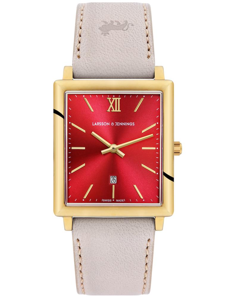 Solaris Norse Leather 40mm Gold Red