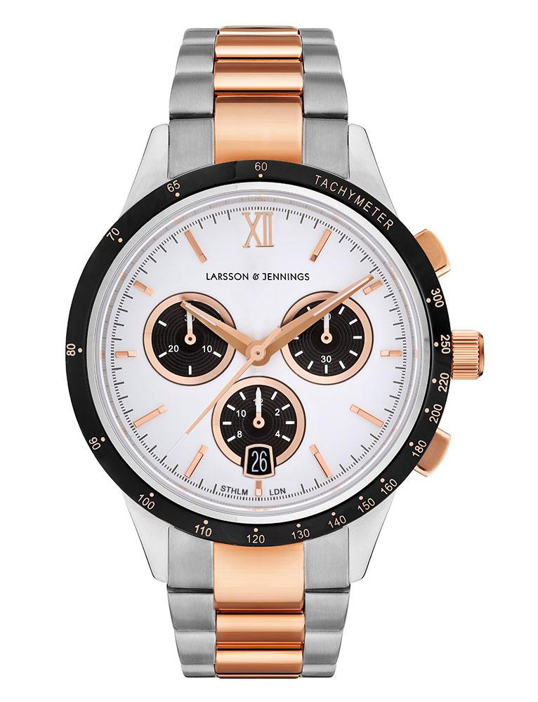 Rally Vasa Link 38mm Silver Black Rose Gold