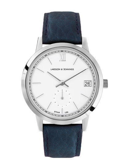 Saxon Leather 33mm Silver White