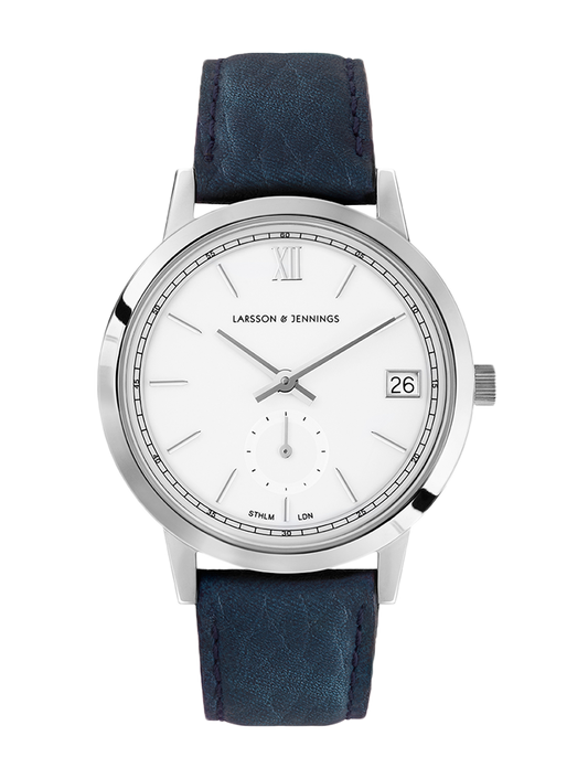 Saxon Leather 33mm Silver White