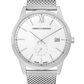 Saxon Milanese 39mm Silver White