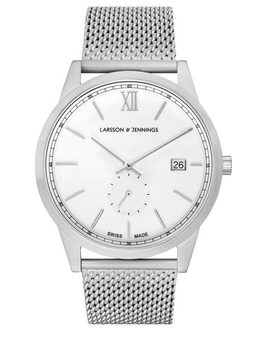 Saxon Milanese 39mm Silver White