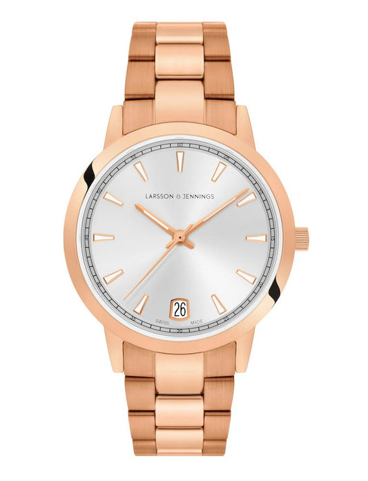 Velo Sunray Vasa Link 33mm Rose Gold White