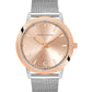 Velo Sunray Milanese 33mm Rose Gold Silver