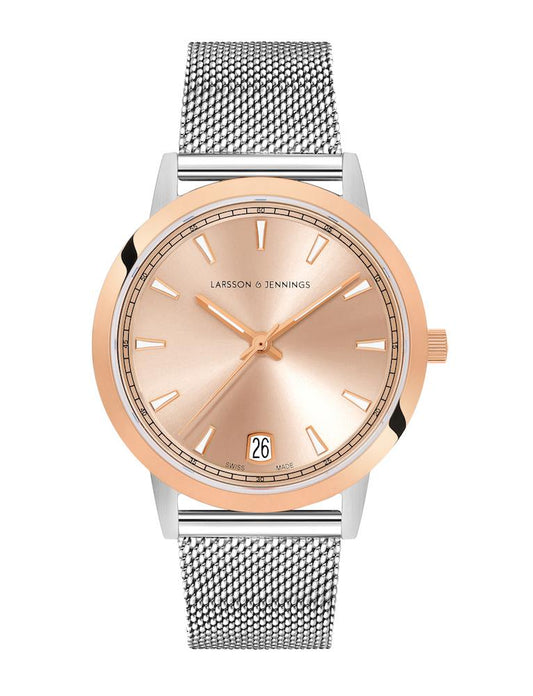 Velo Sunray Milanese 33mm Rose Gold Silver