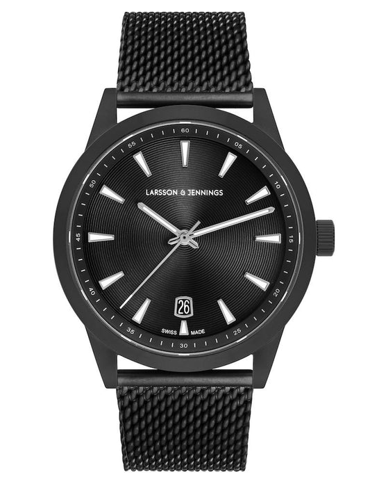 Velo Textured Sunray Milanese 39mm Black