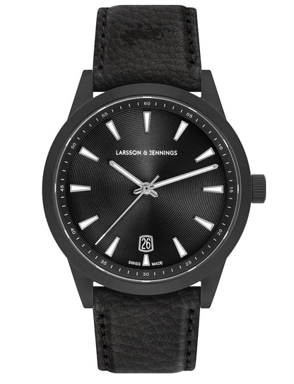 Velo Textured Sunray Leather 39mm Black
