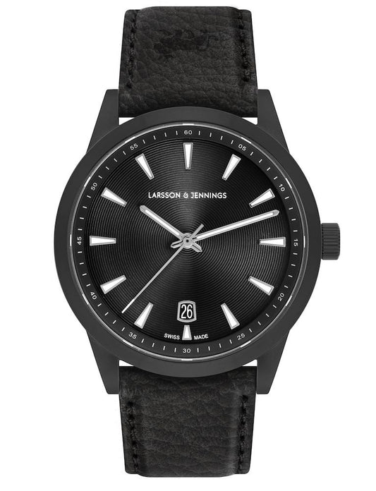 Velo Textured Sunray Leather 39mm Black