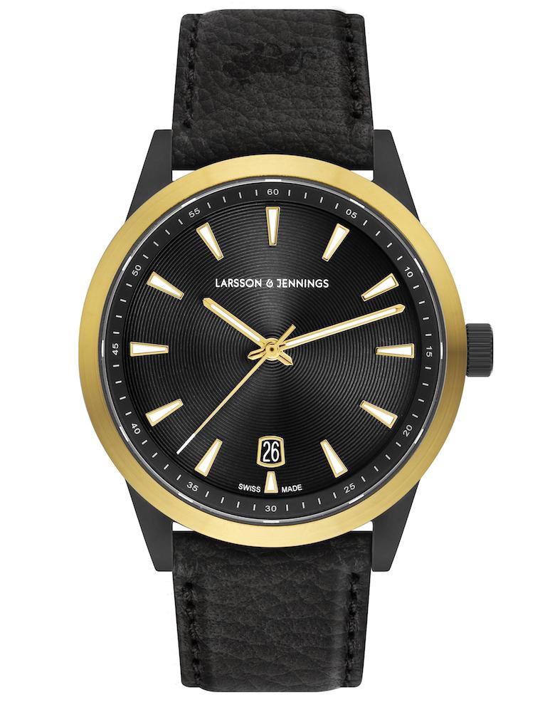 Velo Textured Sunray Leather 39mm Black