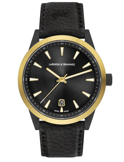 Velo Textured Sunray Leather 39mm Black