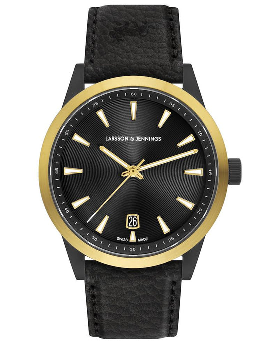Velo Textured Sunray Leather 39mm Black