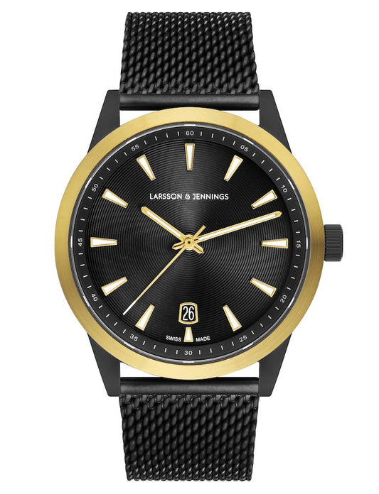 Velo Textured Sunray Milanese 39mm Black
