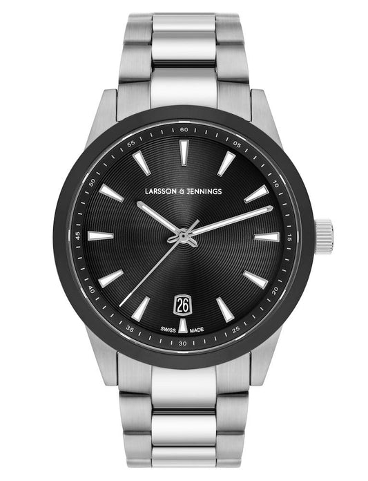Velo Textured Sunray Vasa Link 39mm Silver Black