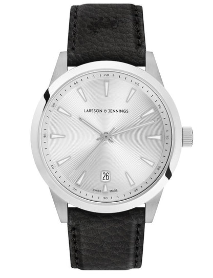 Velo Textured Sunray Leather 39mm Silver White