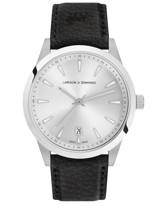Velo Textured Sunray Leather 39mm Silver White