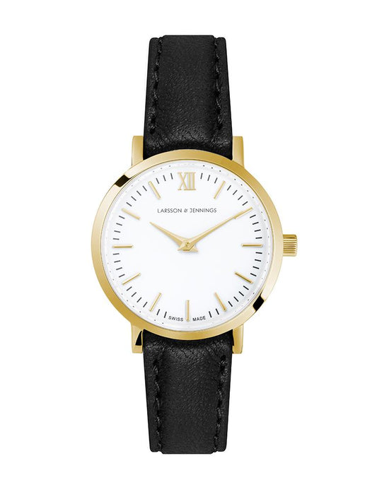 Lj Classic Lugano Leather 26mm Gold White