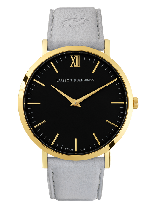 LUGANO 40MM GOLD/BLACK LDOVE-GREY-SMOOTH SMALL