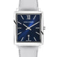 Solaris Norse Leather 40mm Silver Navy Large