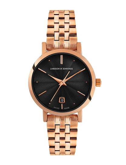 Aurora Vasa Link 26mm Rose Gold Black