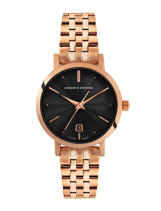 Aurora Vasa Link 26mm Rose Gold Black