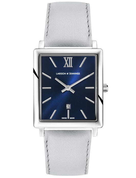 Solaris Norse Leather 40mm Silver Navy Small