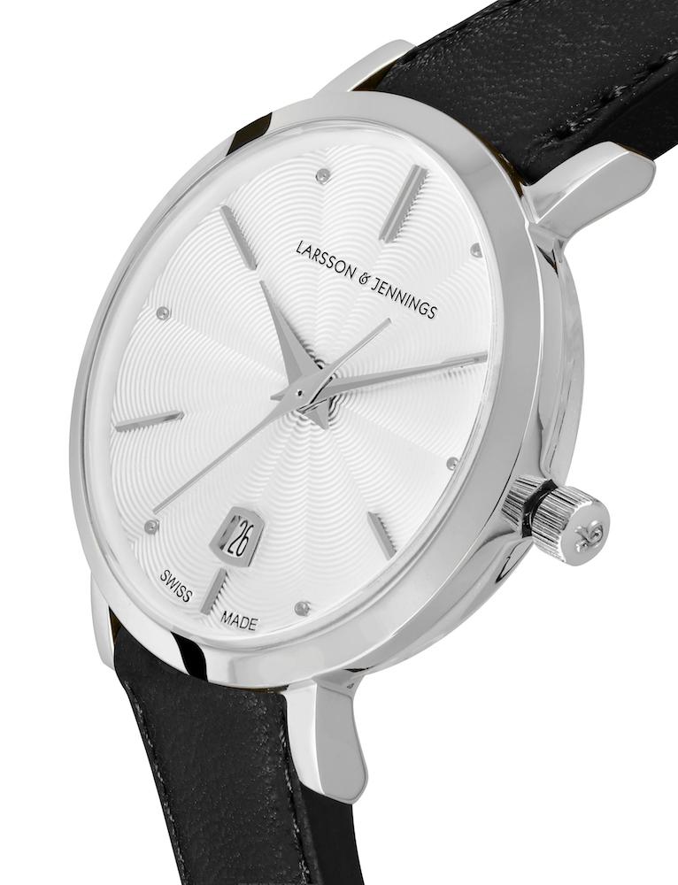 Aurora Leather 26mm Silver White