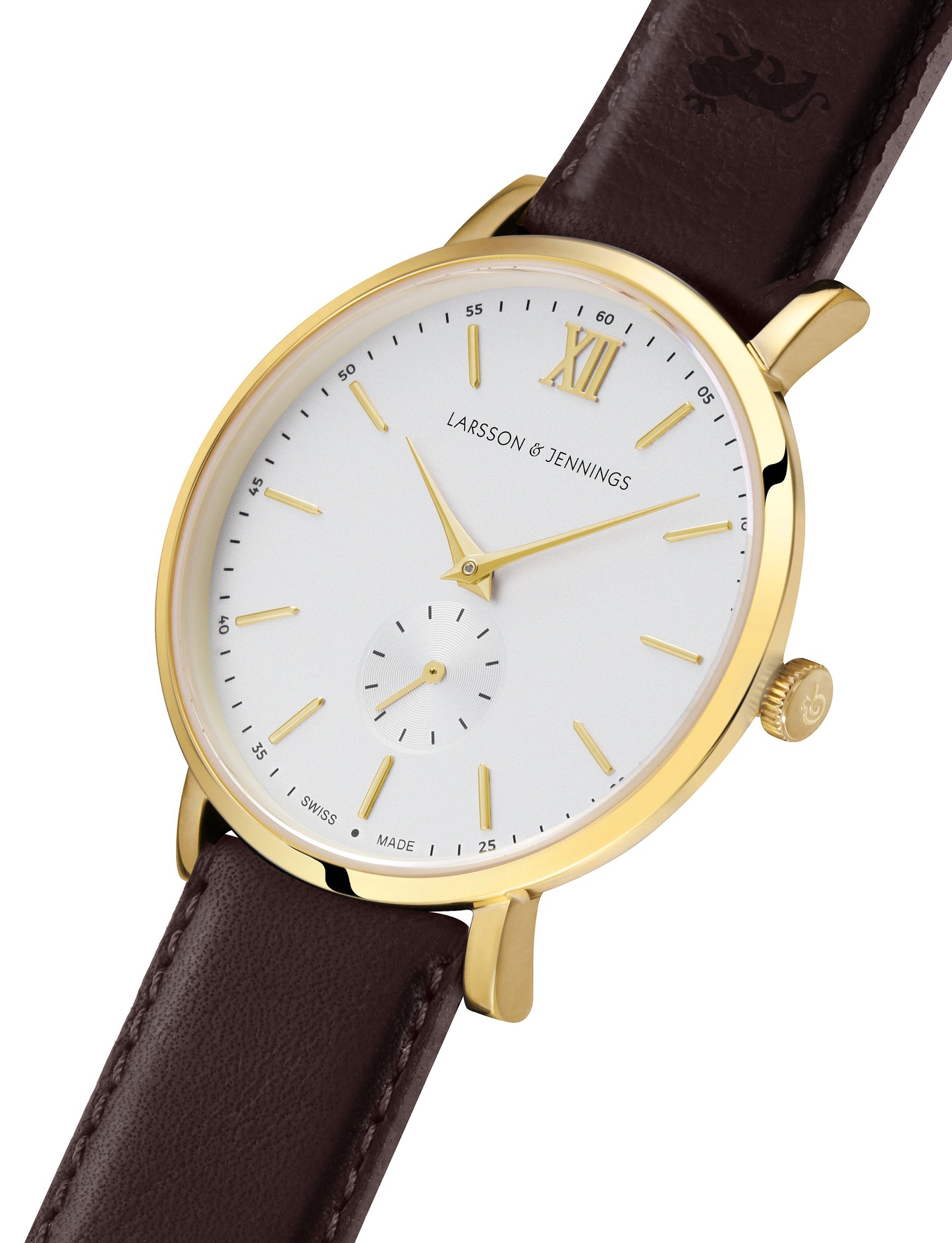Jura Leather 38mm Gold White