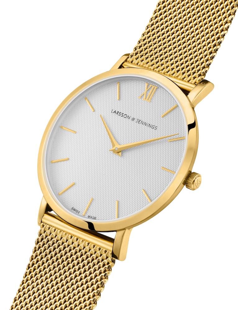 Sloan Pyramid Milanese 40mm Gold White