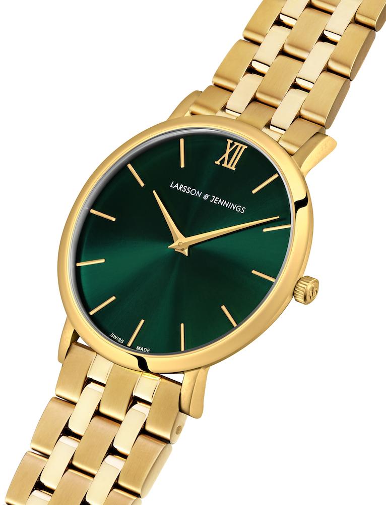 Solaris Lugano Vasa Link 40mm Gold Green