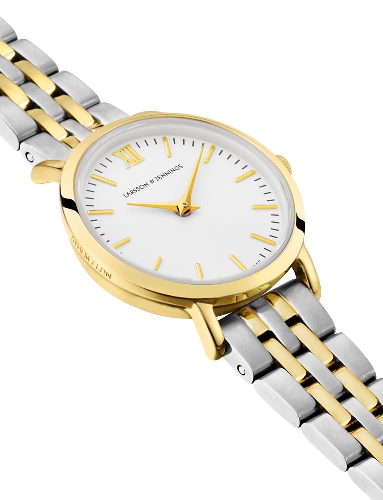 Lj Classic Lugano Vasa Link 26mm Gold White
