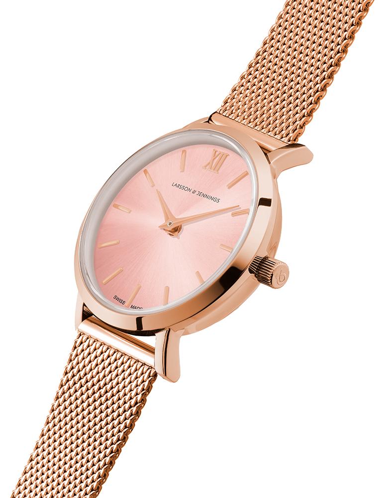 Solaris Lugano Milanese 26mm Rose Gold Purple