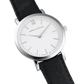 Lj Classic Lugano Leather 33mm Silver White
