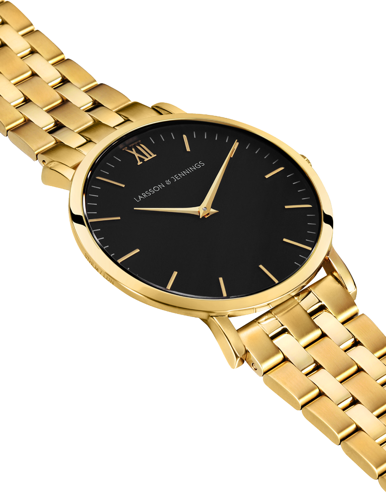 Lj Classic Lugano Vasa Link 40mm Gold Black