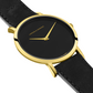 Jette Lugano Leather 40mm Gold Black