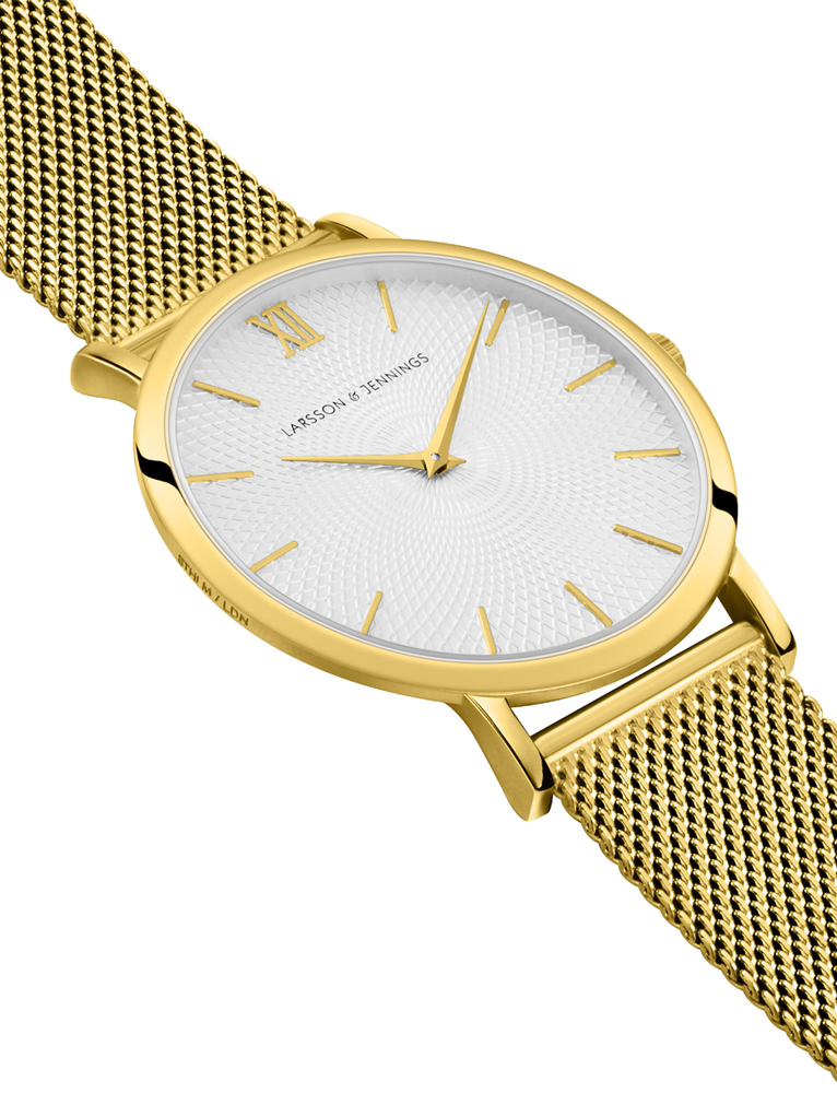 Sloan Guilloche Milanese 40mm Gold White