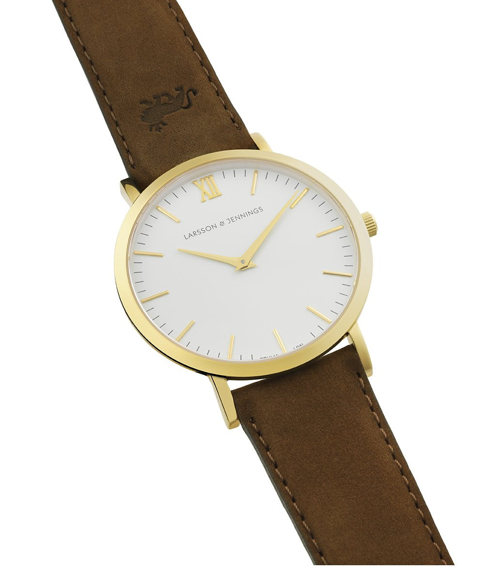 Lj Classic Lugano Leather 40mm Gold White
