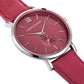 Jura Leather 38mm Silver Red