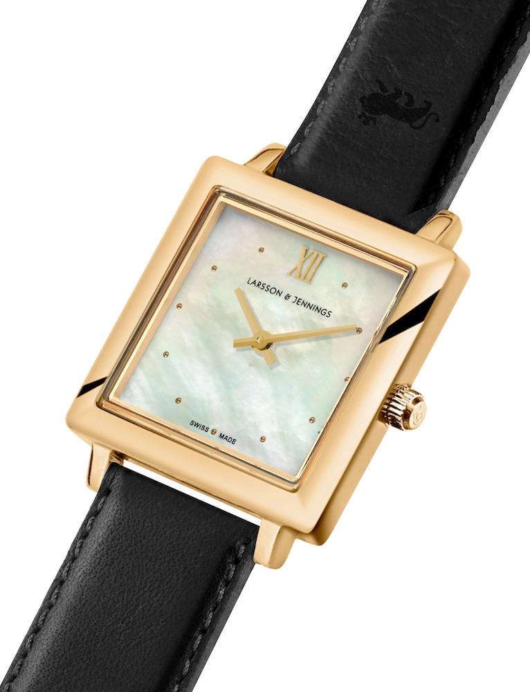 Bernadotte Norse Leather 34mm Gold Pearl