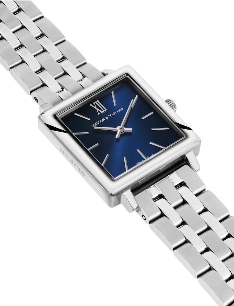 Lj Classic Norse Vasa Link 34mm Silver Navy