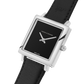 Jette Norse Leather 34mm Silver Black