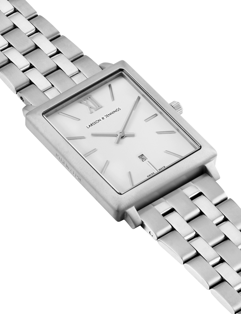 Lj Classic Norse Vasa Link 40mm Silver White