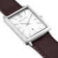 Lj Classic Norse Leather 40mm Silver White
