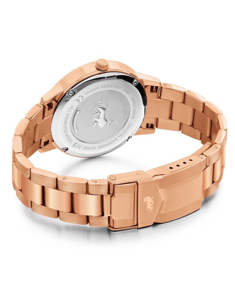 Velo Sunray Vasa Link 33mm Rose Gold White