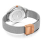 Velo Sunray Milanese 33mm Rose Gold Silver